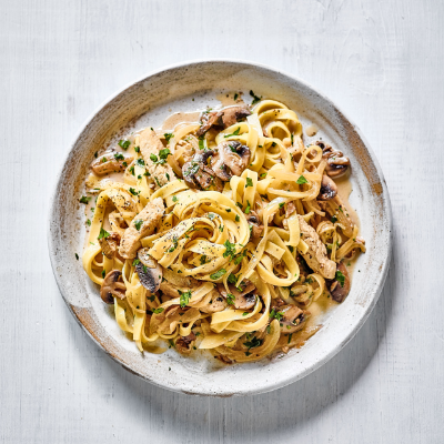 pasta-with-creamy-pork-mushrooms