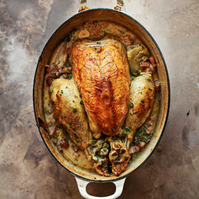 pot-roast-chicken-with-bacon-cider-caramelised-shallots
