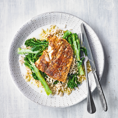 roasted-spiced-cod-with-rice-broccoli-lime-butter