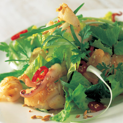 rick-steins-squid-mint-and-coriander-salad-with-roasted-rice