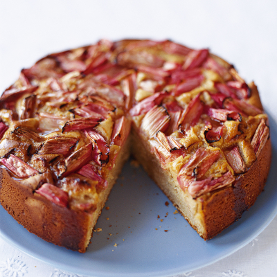 rhubarb-and-soured-cream-cake-with-a-ginger-syrup