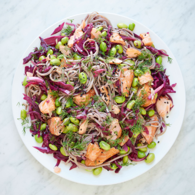 red-cabbage-edamame-and-salmon-soba-noodle-salad