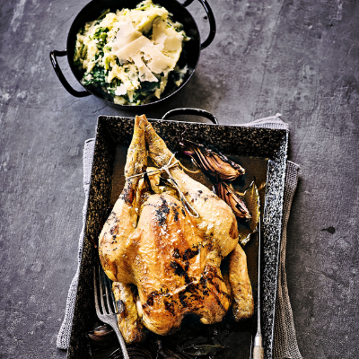 roast-chicken-with-balsamic-onions-parmesan-spinach-mash