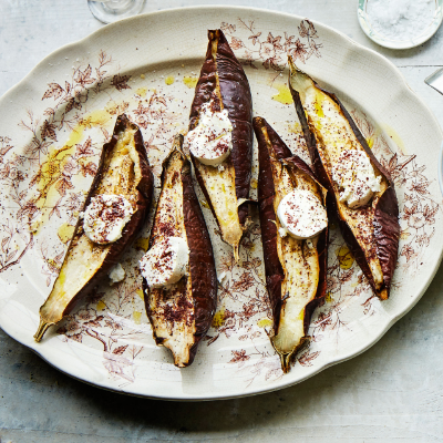roast-split-aubergines-with-goats-cheese