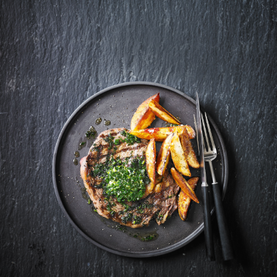 rib-eye-steak-with-tarragon-parsley-garlic-butter