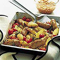 sausages-and-rosemary-with-potato-wedges