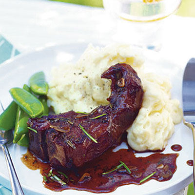 Sticky Lamb Chops With A Herby Redcurrant Sauce
