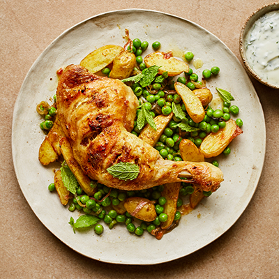 spiced-chicken-with-peas-and-potatoes