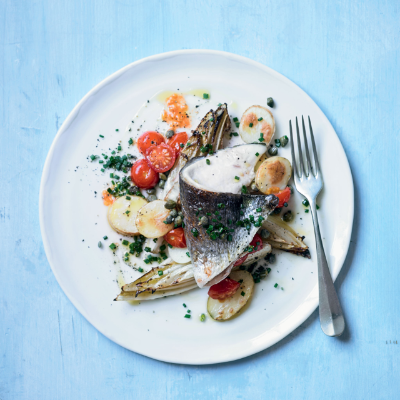 sea-bream-with-new-potatoes-capers-chicory
