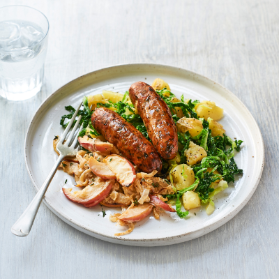 spanish-style-sausages-with-crushed-potatoes