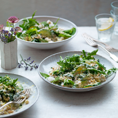 spelt-courgette-and-chard-risotto