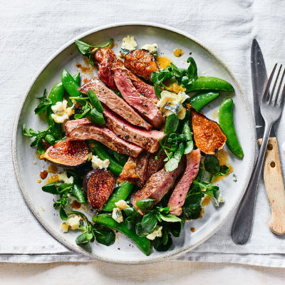 steak-gorgonzola-caramelised-fig-salad