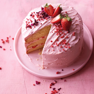 strawberry-and-rose-layer-cake
