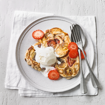 strawberry-banana-pancakes-with-coconut-lime-ice-cream
