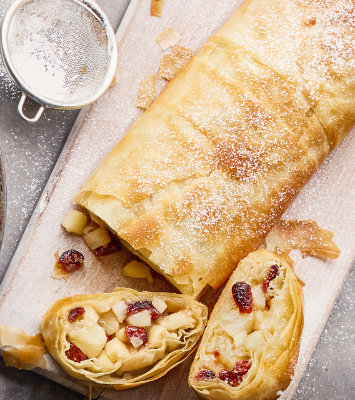 apple-pear-and-cranberry-strudel