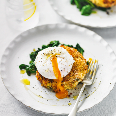 salmon-fishcakes-with-spinach-poached-eggs