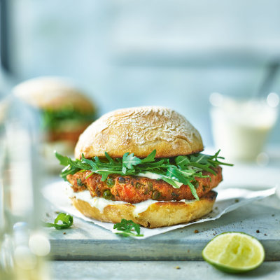 salmon-pea-burgers-with-ginger-mayo