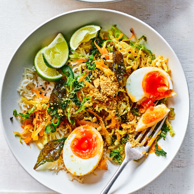 spicy-cabbage-carrot-egg-rice-bowls