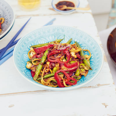 three-bean-noodles-with-plums