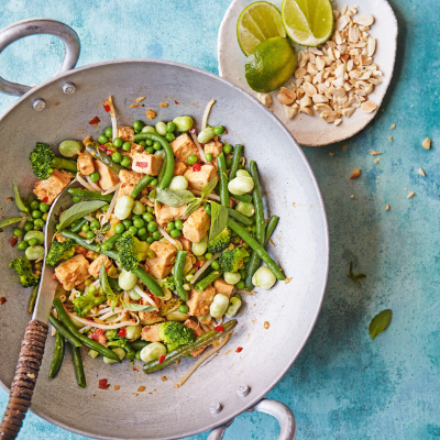 Thai Quorn stir-fry with lime