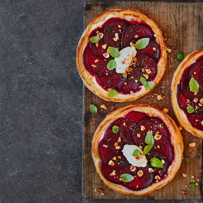 tom-oldroyd-s-beetroot-tarts-with-soft-cheese-and-toasted-hazelnuts