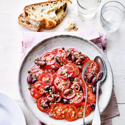 tomato-olive-salad-with-anchovy-caper-dressing