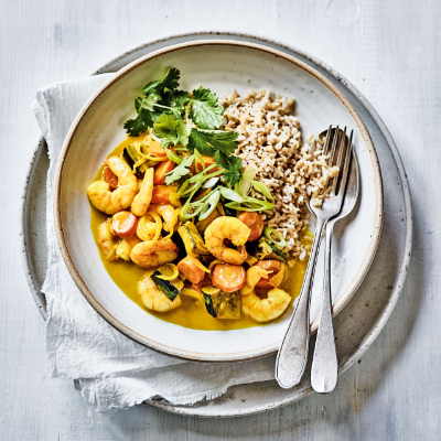 turmeric-coconut-prawns-with-roasted-carrots-and-aubergines