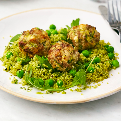 turkey-meatballs-with-green-couscous