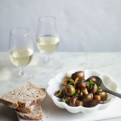 warm-mushroom-and-olive-antipasto-with-oregano